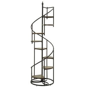 Chelsey Spiral Bookcase 8 Tier Metal Frame Vertical Display Shelf