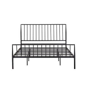 Homelegance Luling Matte Black Iron Queen Bed Low Profile Geometric Industrial Frame E123BQ-BK