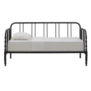 Homelegance Weimer Iron Spindle Daybed Twin Frame for Guest Studio or Reading Nook Spaces Black E138B-BK
