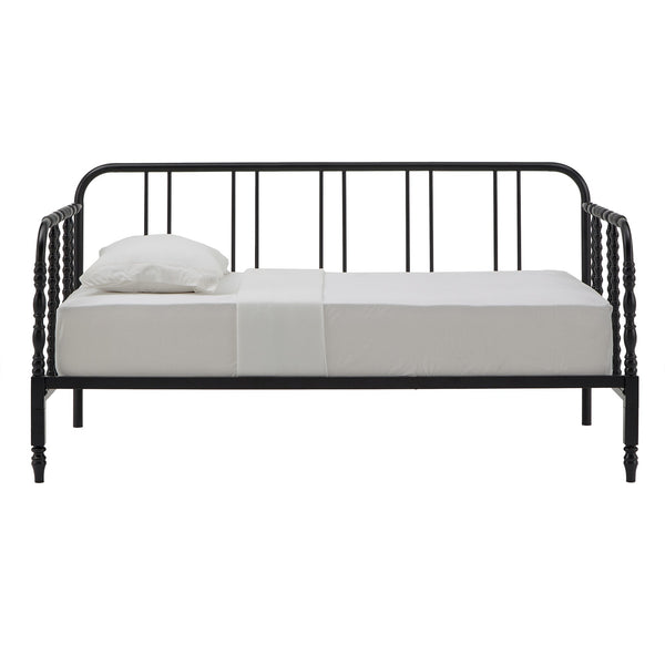 Homelegance Weimer Iron Spindle Daybed Twin Frame for Guest Studio or Reading Nook Spaces Black E138B-BK