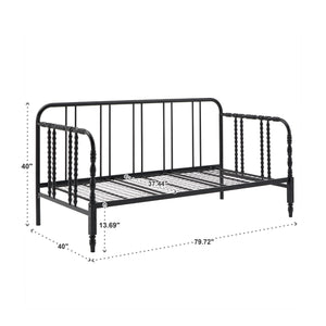 Weimer Iron Spindle Daybed Twin Frame for Guest Studio or Reading Nook Spaces