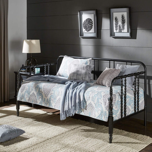 Weimer Iron Spindle Daybed Twin Frame for Guest Studio or Reading Nook Spaces