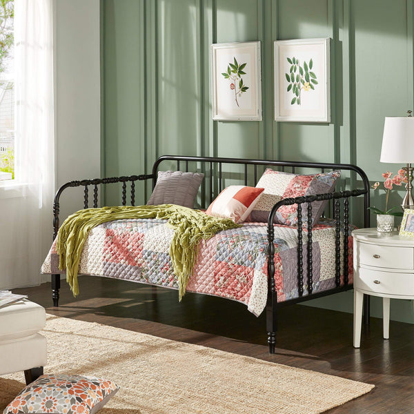 Weimer Iron Spindle Daybed Twin Frame for Guest Studio or Reading Nook Spaces
