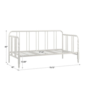 Weimer Iron Spindle Daybed Twin Frame for Guest Studio or Reading Nook Spaces