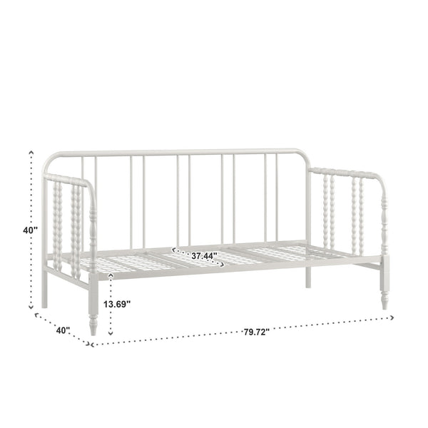 Weimer Iron Spindle Daybed Twin Frame for Guest Studio or Reading Nook Spaces