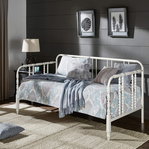 Weimer Iron Spindle Daybed Twin Frame for Guest Studio or Reading Nook Spaces