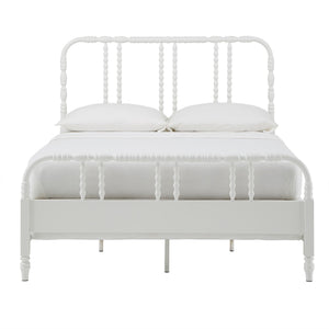 Homelegance Weimer Iron Spindle Bed Powder Coated Metal Frame for Classic Bedroom Decor White Full E138BF-WH