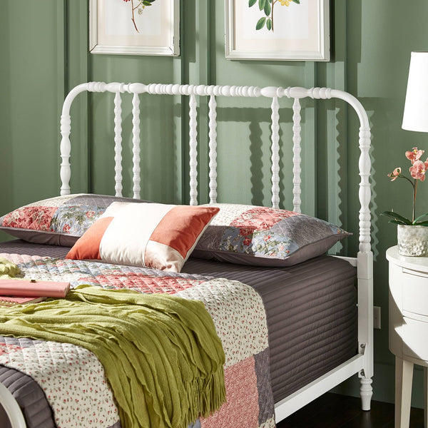 Weimer Iron Spindle Bed Powder Coated Metal Frame for Classic Bedroom Decor