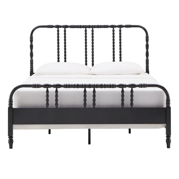Weimer Iron Spindle Bed Powder Coated Metal Frame for Classic Bedroom Decor