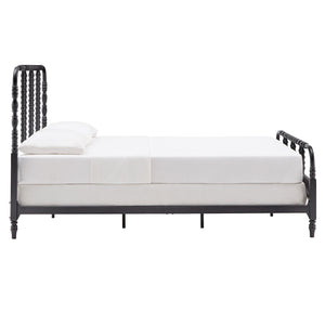 Weimer Iron Spindle Bed Powder Coated Metal Frame for Classic Bedroom Decor