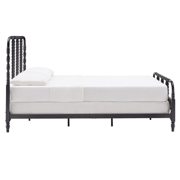 Weimer Iron Spindle Bed Powder Coated Metal Frame for Classic Bedroom Decor