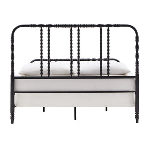 Weimer Iron Spindle Bed Powder Coated Metal Frame for Classic Bedroom Decor