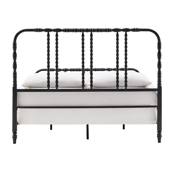Weimer Iron Spindle Bed Powder Coated Metal Frame for Classic Bedroom Decor