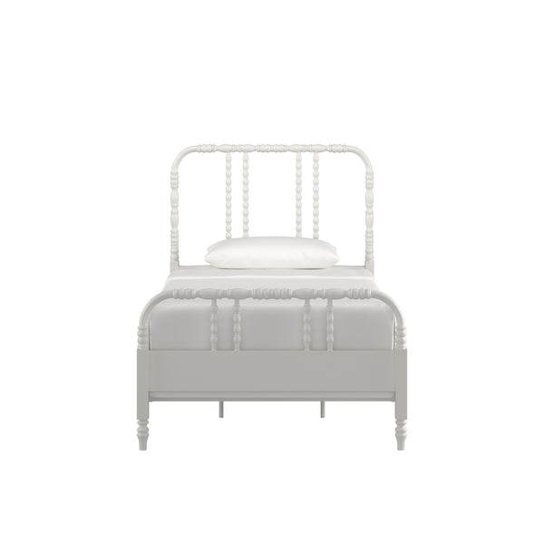 Weimer Iron Spindle Bed Powder Coated Metal Frame for Classic Bedroom Decor