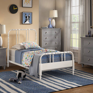 Weimer Iron Spindle Bed Powder Coated Metal Frame for Classic Bedroom Decor