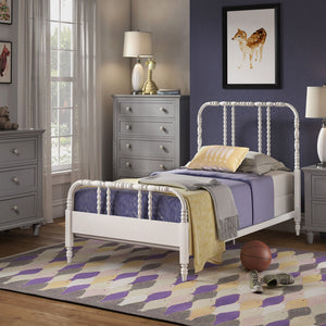 Weimer Iron Spindle Bed Powder Coated Metal Frame for Classic Bedroom Decor