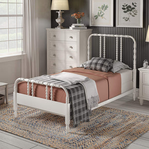 Weimer Iron Spindle Bed Powder Coated Metal Frame for Classic Bedroom Decor
