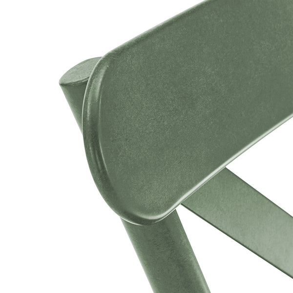 Ervine Metal Dining Chair Set of Two with X-cross Back for Farmhouse Bistro Rooms