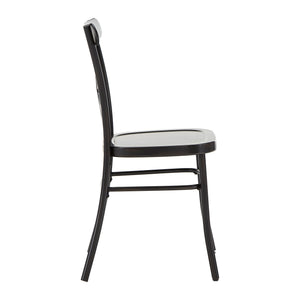 Ervine Metal Dining Chair Set of Two with X-cross Back for Farmhouse Bistro Rooms