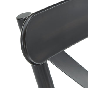 Ervine Metal Dining Chair Set of Two with X-cross Back for Farmhouse Bistro Rooms