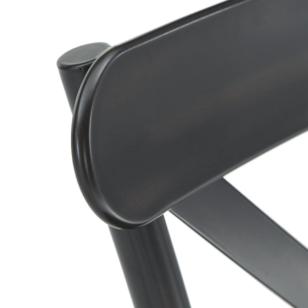 Ervine Metal Dining Chair Set of Two with X-cross Back for Farmhouse Bistro Rooms