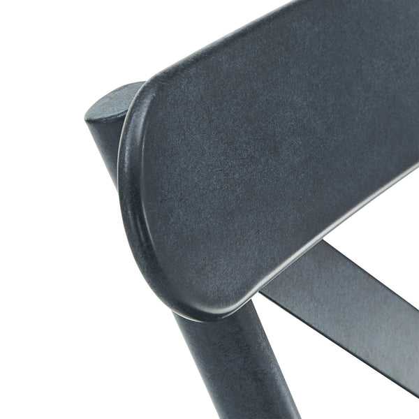 Ervine Metal Dining Chair Set of Two with X-cross Back for Farmhouse Bistro Rooms