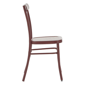 Ervine Metal Dining Chair Set of Two with X-cross Back for Farmhouse Bistro Rooms