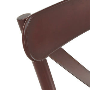 Ervine Metal Dining Chair Set of Two with X-cross Back for Farmhouse Bistro Rooms