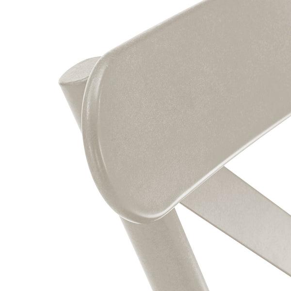 Ervine Metal Dining Chair Set of Two with X-cross Back for Farmhouse Bistro Rooms