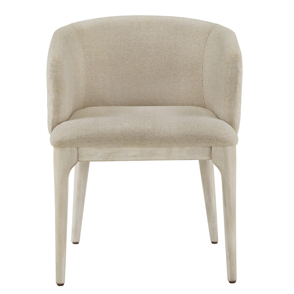 Homelegance Upholstered Beige Fabric Dining Chair with Rubberwood Frame for Modern Homes E162WHC-BEW