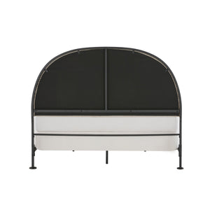 Libby Upholstered Bed Grey Foam Padded Frame Modern Bedroom Elegance