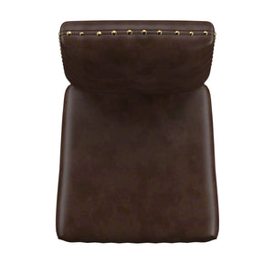 Satine Rubberwood Dining Chair with Nailhead Trim and Cushioned Linen Upholstered Seat
