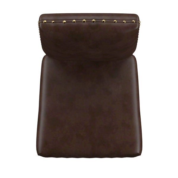 Satine Rubberwood Dining Chair with Nailhead Trim and Cushioned Linen Upholstered Seat