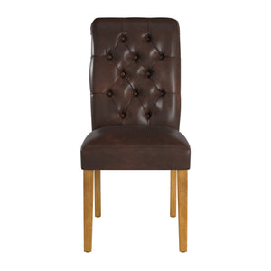 Ashford Button-tufted Upholstered Dining Chair Set with Rubberwood Legs Foam Cushion