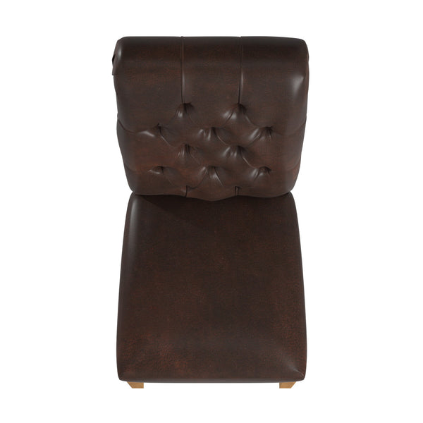 Ashford Button-tufted Upholstered Dining Chair Set with Rubberwood Legs Foam Cushion