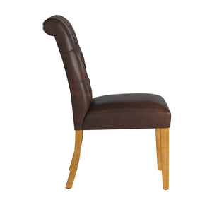 Ashford Button-tufted Upholstered Dining Chair Set with Rubberwood Legs Foam Cushion
