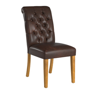 Ashford Button-tufted Upholstered Dining Chair Set with Rubberwood Legs Foam Cushion