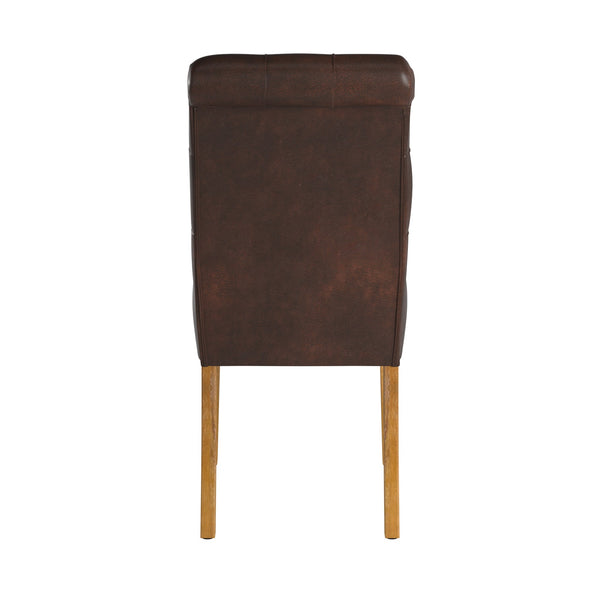 Ashford Button-tufted Upholstered Dining Chair Set with Rubberwood Legs Foam Cushion