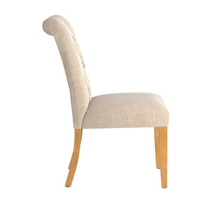 Ashford Button-tufted Upholstered Dining Chair Set with Rubberwood Legs Foam Cushion