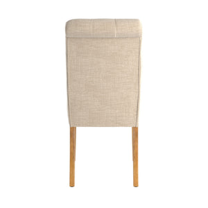 Ashford Button-tufted Upholstered Dining Chair Set with Rubberwood Legs Foam Cushion
