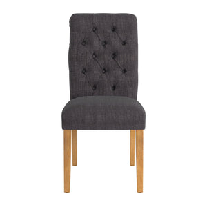 Ashford Button-tufted Upholstered Dining Chair Set with Rubberwood Legs Foam Cushion