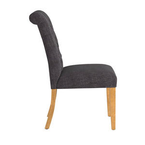 Ashford Button-tufted Upholstered Dining Chair Set with Rubberwood Legs Foam Cushion