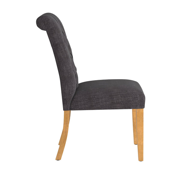 Ashford Button-tufted Upholstered Dining Chair Set with Rubberwood Legs Foam Cushion