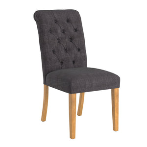 Ashford Button-tufted Upholstered Dining Chair Set with Rubberwood Legs Foam Cushion
