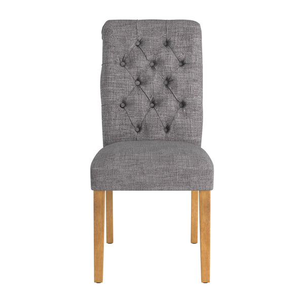 Ashford Button-tufted Upholstered Dining Chair Set with Rubberwood Legs Foam Cushion