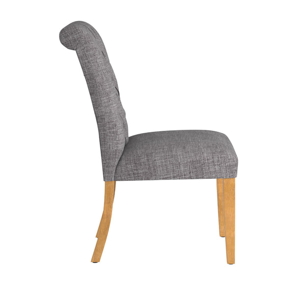 Ashford Button-tufted Upholstered Dining Chair Set with Rubberwood Legs Foam Cushion