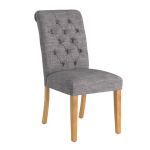 Ashford Button-tufted Upholstered Dining Chair Set with Rubberwood Legs Foam Cushion