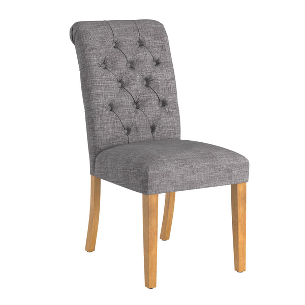 Ashford Button-tufted Upholstered Dining Chair Set with Rubberwood Legs Foam Cushion