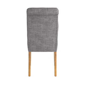 Ashford Button-tufted Upholstered Dining Chair Set with Rubberwood Legs Foam Cushion