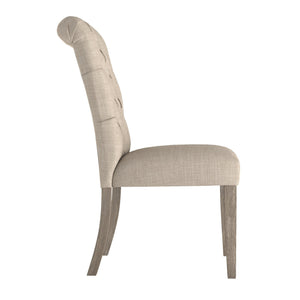 Ashford Button-tufted Upholstered Dining Chair Set with Rubberwood Legs Foam Cushion
